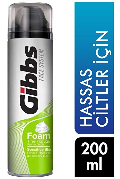 GİBBS Tıraş Köpüğü 200 Ml Hassas Ciltler Için
