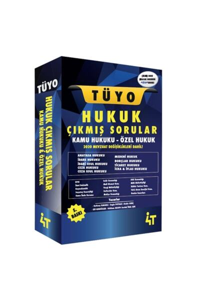 4T Yayınları Tüyo Hukuk Çıkmış Sorular Kamu Hukuku Özel Hukuk