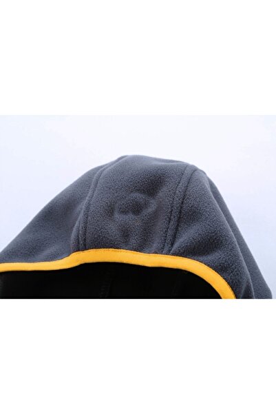 Armadillos Kapşonlu Çocuk Polar Hırka - Erkek Kız Polar Sweat Füme