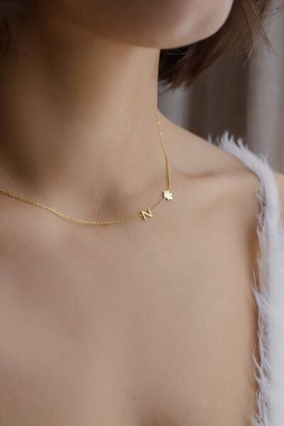 Genel Markalar Has Altın Kaplama Harf Pati 925k Kolye