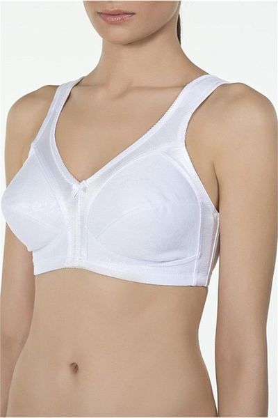 Kom Γυναικείο σουτιέν Reducer White Carmina χωρίς καπάκι χωρίς σύρμα