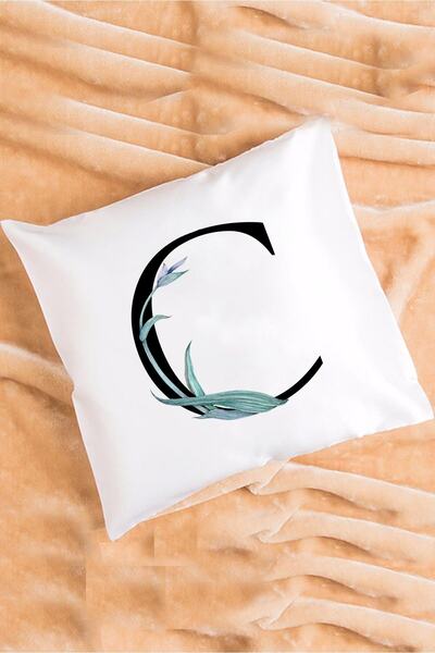 Hedizu Подушка з квітковим візерунком і літерою C