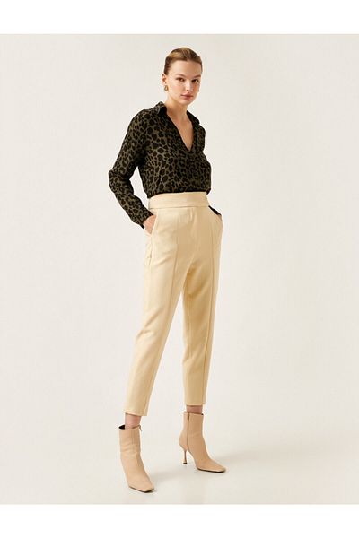 Koton High Waist Capri Pants
