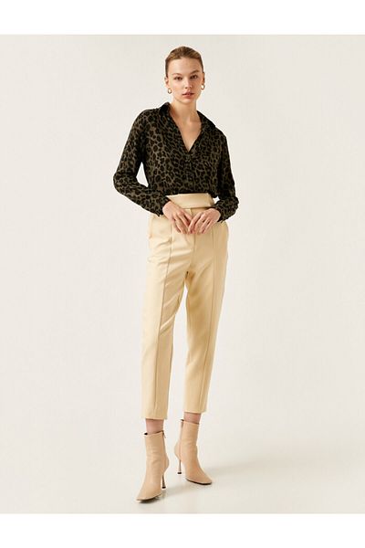 Koton High Waist Capri Pants