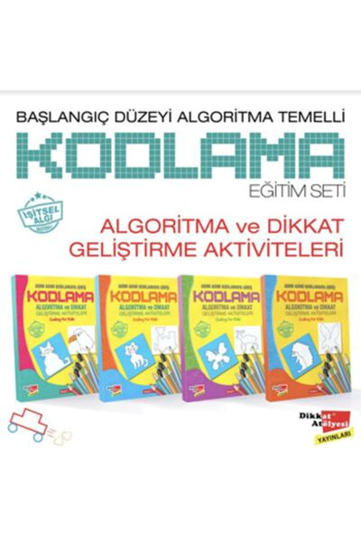 Dikkat Atölyesi Yayınları Algoritma Temelli Adım Adım Kodlama 4'lü Kitap Seti / - Kolektif