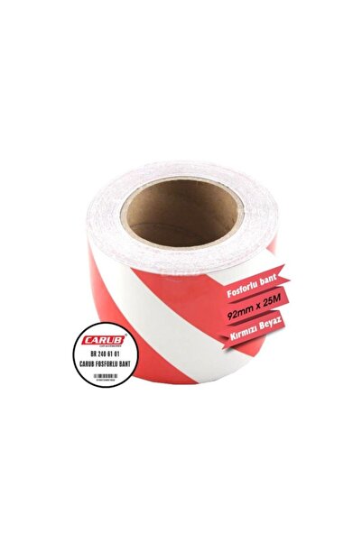 Carub Bandă încrucișată cu evidențiere roșu-alb de 9,2 cm x 25 m