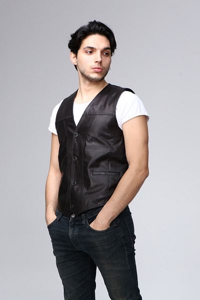 CE-YIL Genuine Leather Vest