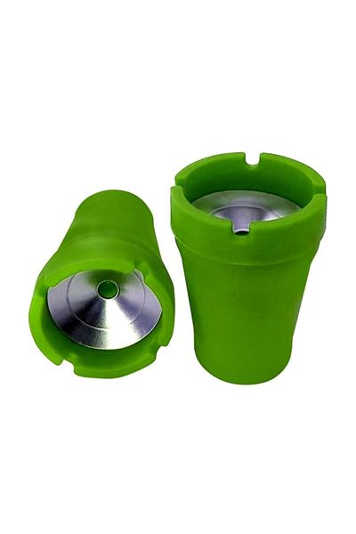 Intac Remove Without Throwing Metal Inside Ash Tray Unscented Ashtray Green