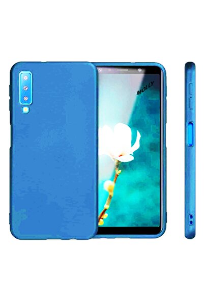 Molly Galaxy A7 2018 Uyumlu Mavi Mat Silikon Kılıf