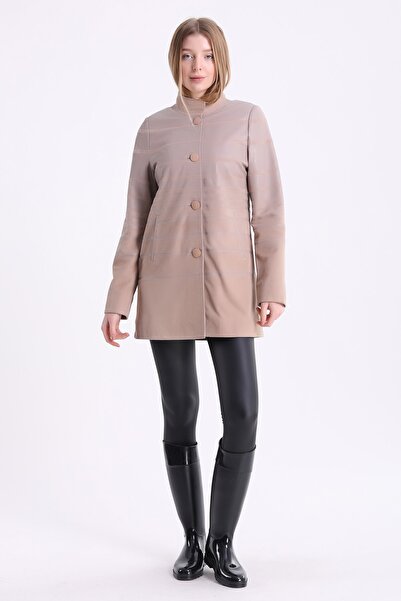 Leather Club Krem Deri Kaban