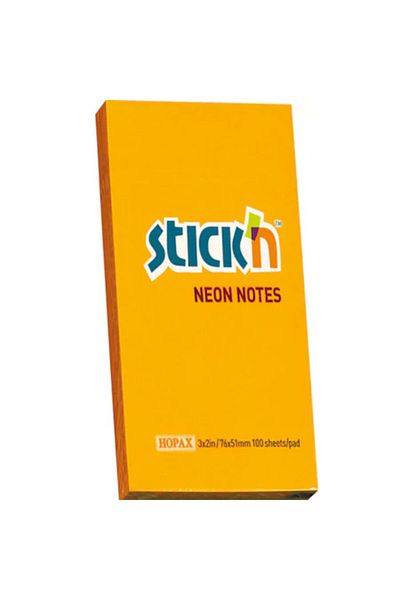 Gıpta Hopax Stickn Adhesive Note Paper (12 Cob) 100 Yp 76x51 Highlighter Orange 21160