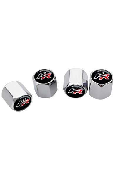 GARDENAUTO سيات ليون بعد 2013 - غطاء صمام معدني من الكروم مع شعار Fr