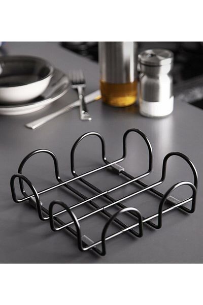 biray home Луксозна черна поставка за салфетки от неръждаема стомана