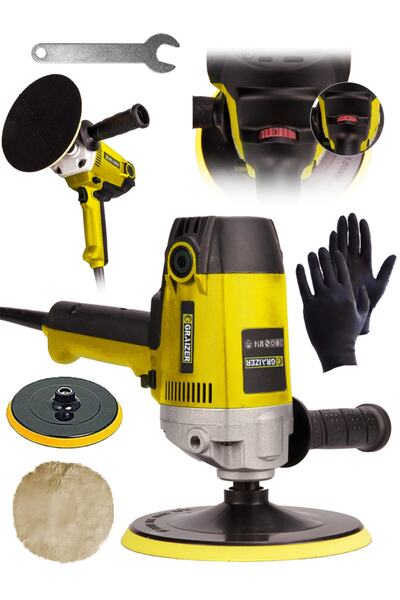 Graizer Alman 4000 Watt 6 Kademe Devir Ayarli Pasta Cila Polisaj Zımpara Koltuk Yikama Makinesi