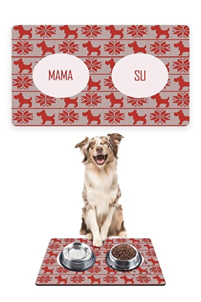 Patipeti Retro Striped Dog Food Training Mat - Coaster 50x35cm