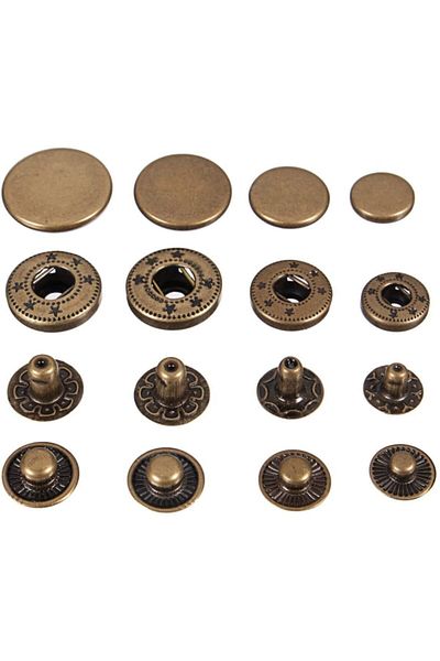 tuhafiyecimiz 12.5mm Studs (54 Studs) 100 PiecesBronze (Antique Yellow) Studs
