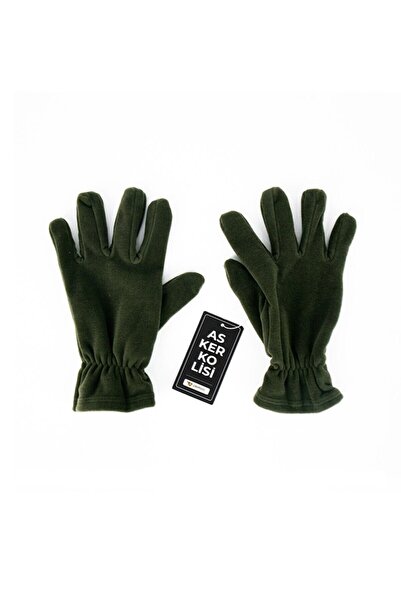 EKA ASKER KOLİSİ Khaki Military Fleece Beret Neck Collar Gloves Set
