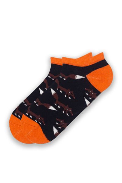 Altınay 2 Pairs of Fox Figured Unisex Booties Socks 23pat