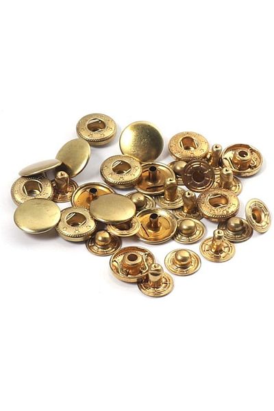 tuhafiyecimiz 12.5mm Studs (54 Studs) 100 PiecesGold Color Snap