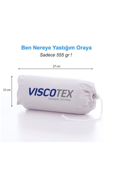 VİSCOTEX Visco Boyun Yastığı 30x28x12 Cm / Neck Pillow, Beyaz