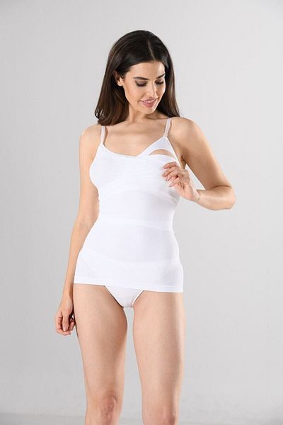 Etoile Tricot de corp pentru alăptare cu bretele subțiri ajustabile cu decolteu în V din dantelă fără cusături Miss Fit 16196