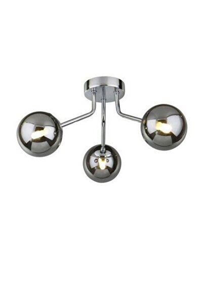 BSA LIGHTING Hayal 3'lü Krom Modern Avize (füme Camlı)