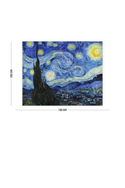 Vagonik Van Gogh Yıldızlı Gece 1 Duvar Örtüsü Halısı 140 X 100 cm-70x100 cm
