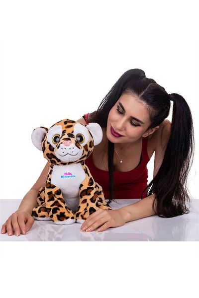 hediyecik Cute Plush Toy Leopard 35 cm