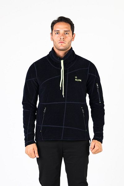 NJM SPORT WEAR Ανδρικό φερμουάρ με μάσκα με ψηλό γιακά