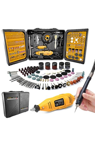 Anadolu Strong 350 Parça Çift Makinalı Gravür Oyma Dremel Taşlama Zımpara 130 W