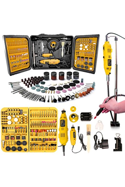 Anadolu Strong 350 Parça Çift Makinalı Gravür Oyma Dremel Taşlama Zımpara 130 W