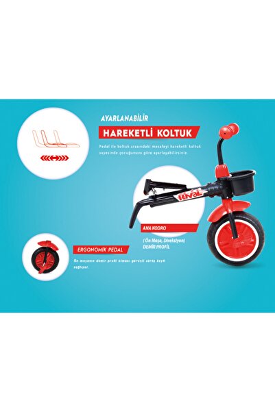 Rival Rv502 Nitro PLUS 3 Tekerli Çocuk Bisikleti Eva Dolgu, Patlamaz Ses yapmaz Çocuk Bisikleti