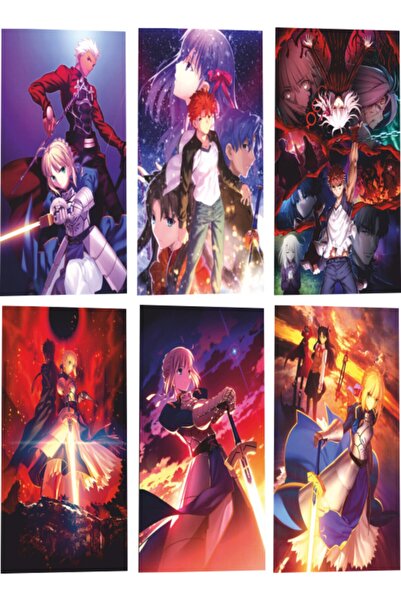 Hayat Poster Fate 01 Anime set od 6 mini retro drvenih postera