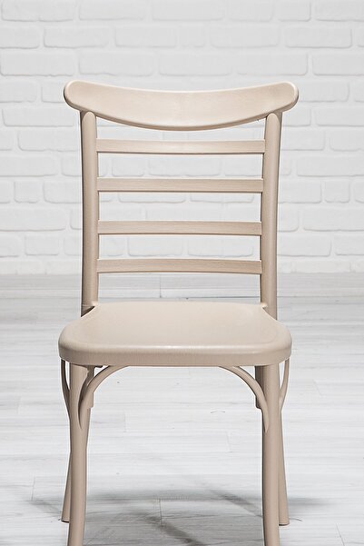 SANDALİE Home Efes 2 Adet Mutfak Balkon Bahçe Sandalye - Cappucino