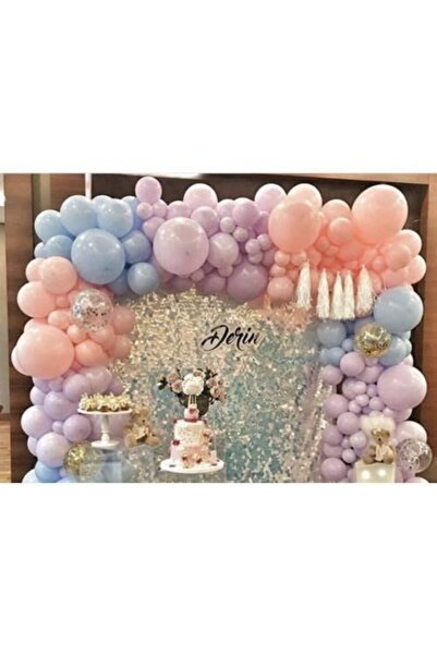 Kalisan Pembe Mavi Lila Balon 30 Adet