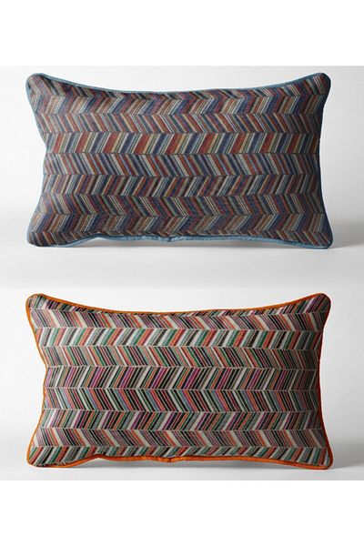 Alacastore Set de 2 huse de pernă decorative cu model în zig-zag