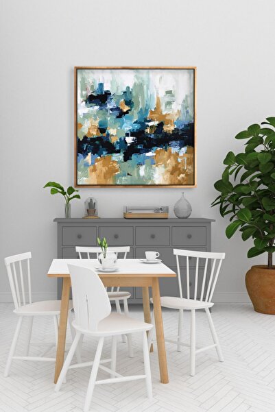 TAVOLO ARTE Çerçeveli Soyut Yağlı Boya Dokulu Tablo