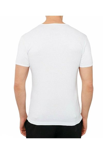 MODY V-Neck Black Lycra Cotton T-shirt Undershirt Men