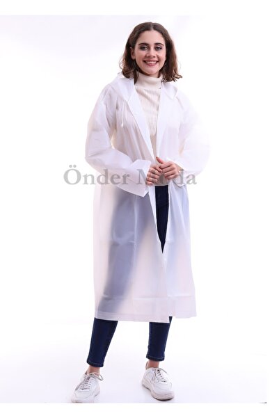 ÖNDER MODA Жіночий білий плащ з тканини Eva, водо- та вітронепроникний