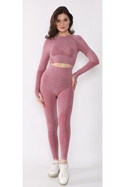 MAGZA Extra High Waist Seamless Women's Sports Leggings - Dried Rose