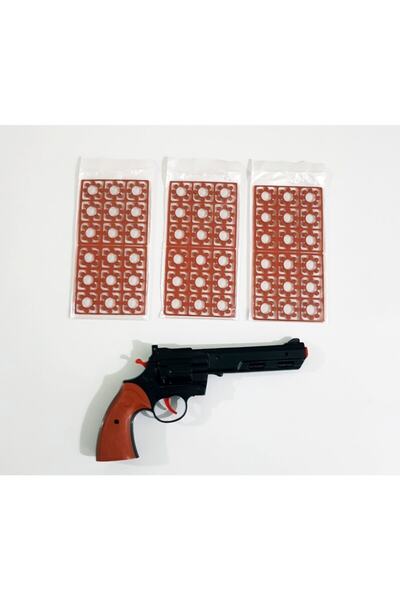 Kızılkaya Oyuncak Büyük Boykapsül Tabancası  3 Paket Kapsül