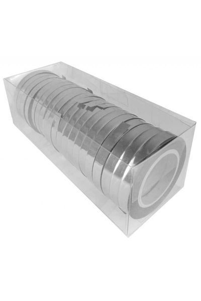 Hayaller Dükkanı Γυαλιστερή Μεταλλική Ασημένια Ράφια 8 mm 25 mt