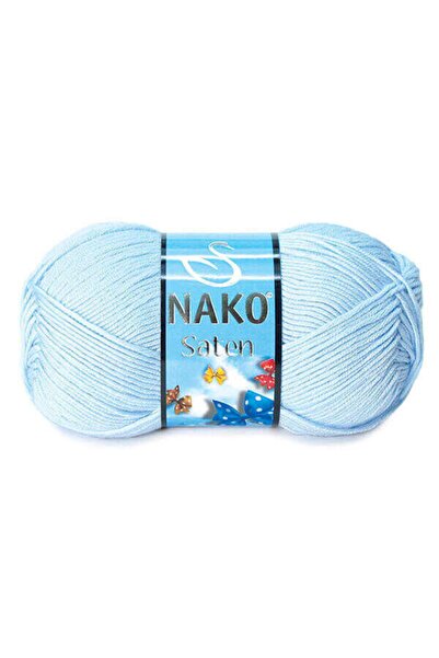 NAKO Сатен 1820 Светло синьо | Лятна прежда за ръчно плетене