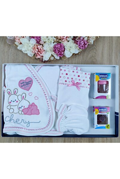 nevrankids Yeni Doğan Kalpli Tavşanlı Emzik & Biberon Hediyeli Hastane Çıkış ...