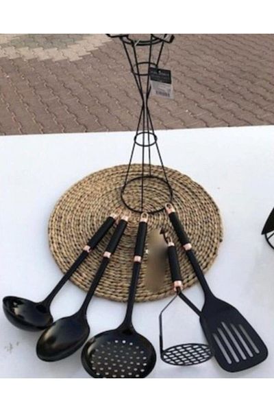 ACAR Titanium Material Stainless Steel 5 Piece Serving Set - Black