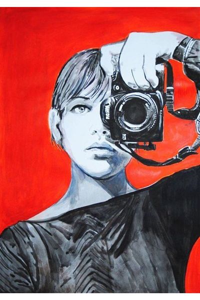 Marcel Kristal Tablo Photographer Woman Marcel Art Diamond Mosaic Painting 38X53 cm