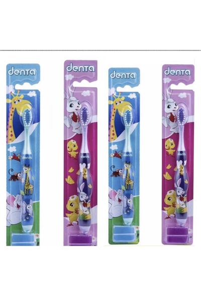 Denta فرشاة أسنان للأطفال 4 قطع