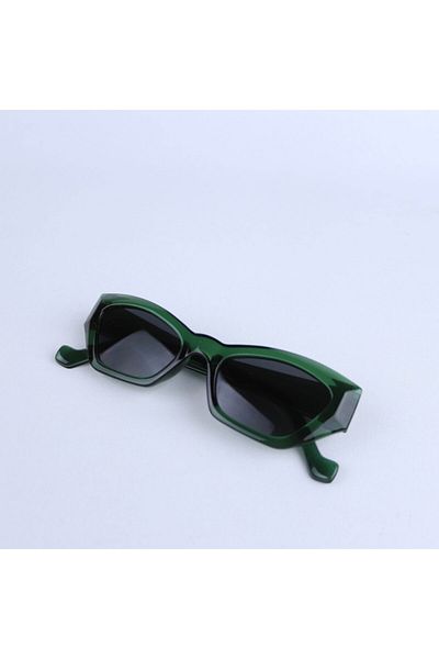 LOOKUP Lookup 2021 New Fashion Green Frame Vintage Small Cat Women's Sunglasses