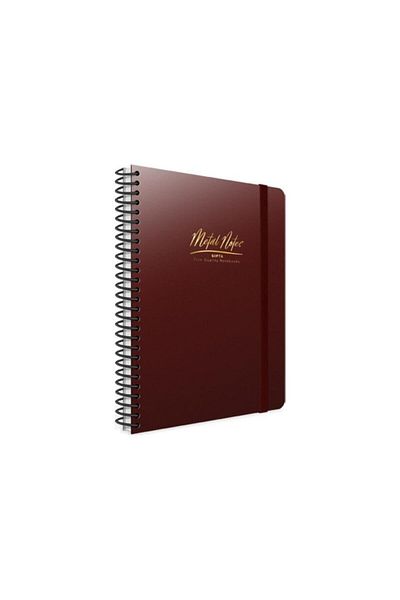 Gıpta Metal Notes Spiral Notebook A4 100 YpCheckered 4472