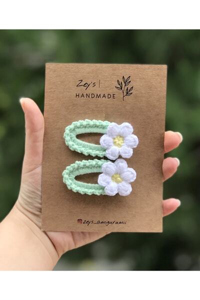 Zey's Amigurumi Flower Patterned Snap Buckle